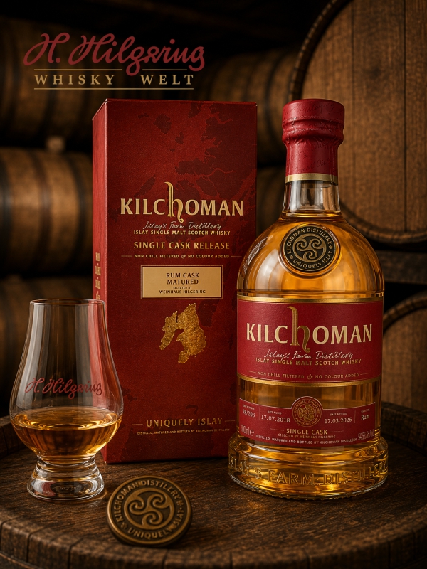 Kilchoman 2018&ndash;2026 Single Cask &ndash; Rum Cask Matured (Martinique) &ndash; Weinhaus Hilgering Exclusive